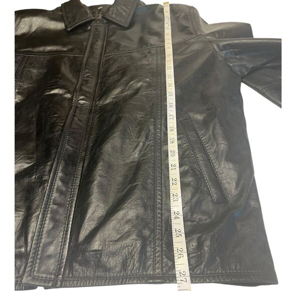 David Moore Leather Jacket Men’s 2XL Y2K Streetwear Black Fall Outerwear - Picture 6 of 16